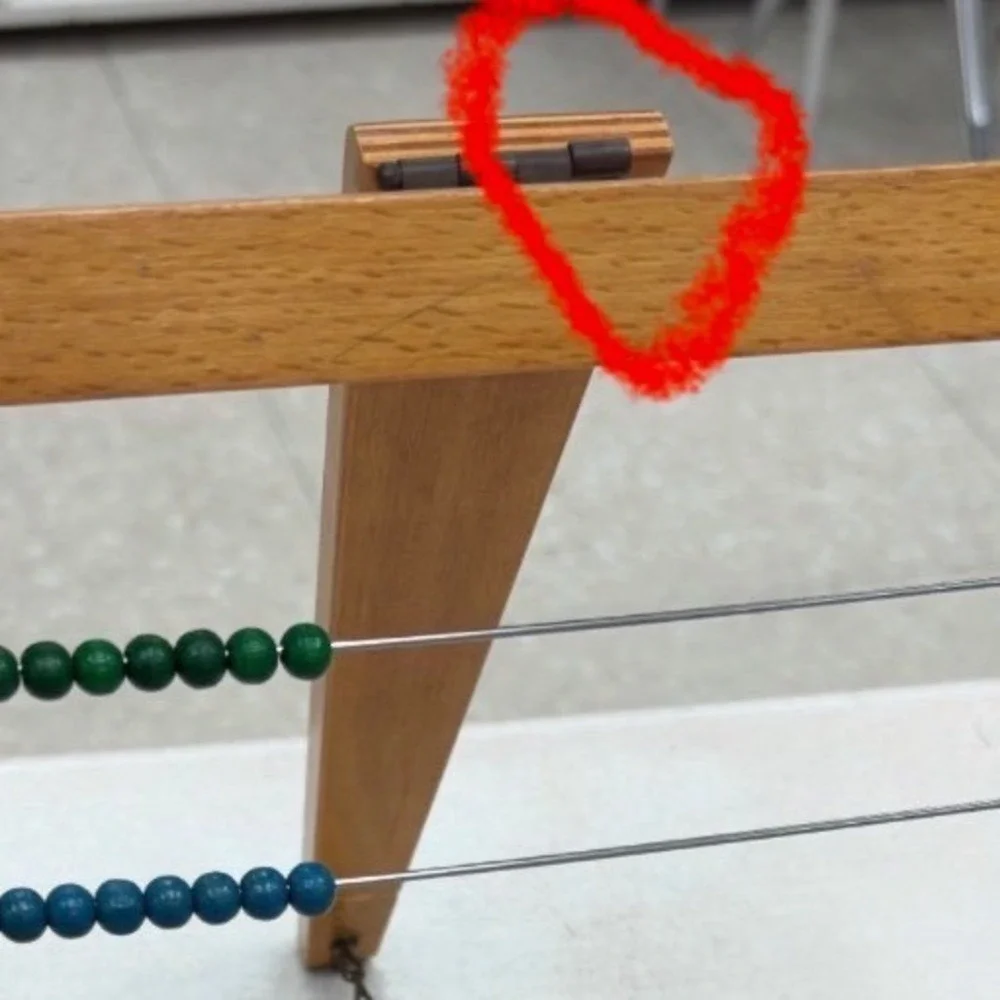 Vintage Montessori Small Bead Frame Wooden‎ Math Abacus Educational Easel